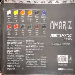 DOMS AMARIZ Artist's Acrylic Colours 12 Shades of 40ml each